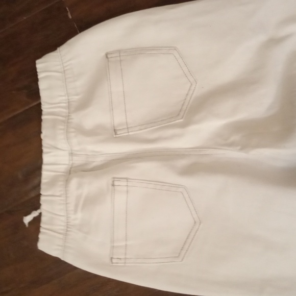 Sincerely Jules White Elastic Waist White Denim Joggers Size XS - Picture 5 of 5
